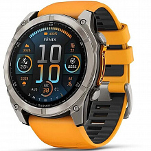 Часы мультиспорт Garmin Fenix 8 51мм Amoled Sapphire Spark Orange Titanium (10-02905-11)
