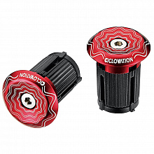 Заглушки в руль Ciclovation Vortex Lock-in Bar End Plugs Power Wave (Brilliant Red)