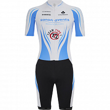 Комбинезон короткий рукав De Marchi Team Sanofi Aventis TT1 (black-white-blue)