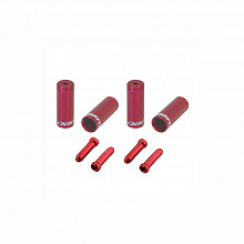 Набор наконечников рубашки и тросиков Jagwire Pro End Cap Pack (red)