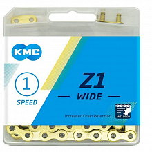 Цепь 1ск KMC Z1 Wide 1/2"x1/8" (gold)