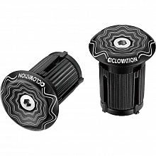 Заглушки в руль Ciclovation Vortex Lock-in Bar End Plugs Power Wave (Black)