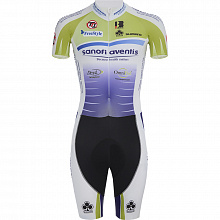 Комбинезон короткий рукав Biemme Team Sanofi Aventis TT1 (purple-green)