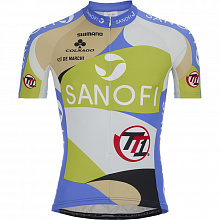 Веломайка короткий рукав De Marchi Team Sanofi TT1 Devo Long Zip (white-blue)