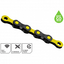 Цепь 12ск KMC DLC Waxed (black-yellow)